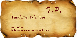 Tamás Péter névjegykártya