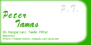 peter tamas business card